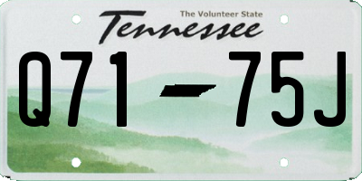 TN license plate Q7175J