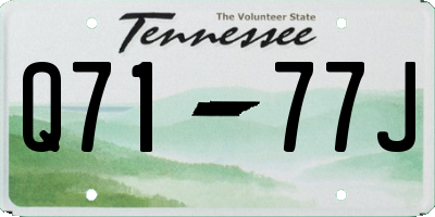 TN license plate Q7177J