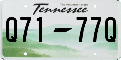 TN license plate Q7177Q