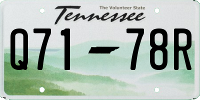 TN license plate Q7178R