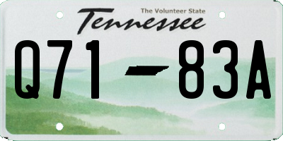 TN license plate Q7183A