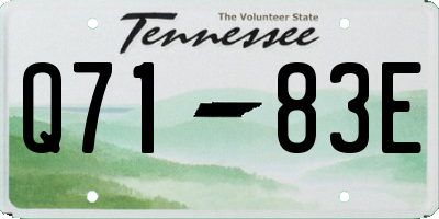 TN license plate Q7183E