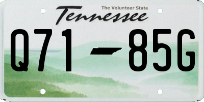 TN license plate Q7185G