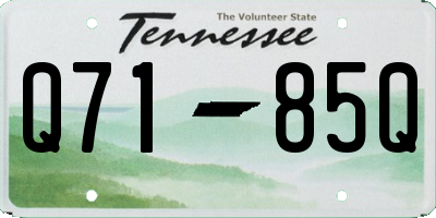TN license plate Q7185Q