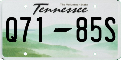 TN license plate Q7185S