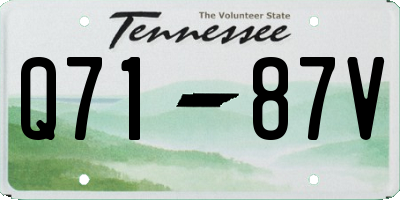 TN license plate Q7187V