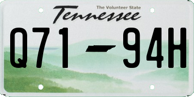 TN license plate Q7194H