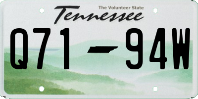 TN license plate Q7194W