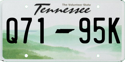 TN license plate Q7195K