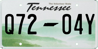 TN license plate Q7204Y