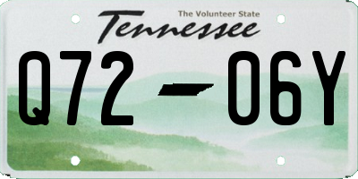 TN license plate Q7206Y