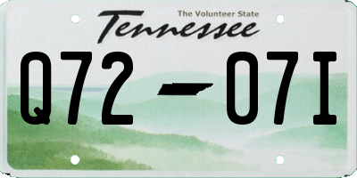 TN license plate Q7207I