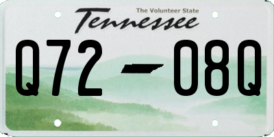 TN license plate Q7208Q