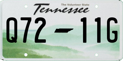 TN license plate Q7211G