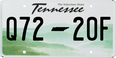 TN license plate Q7220F