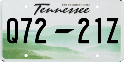 TN license plate Q7221Z
