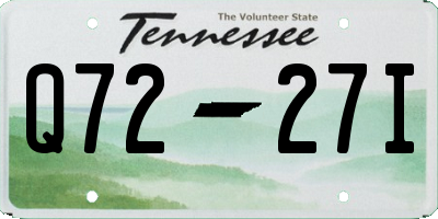 TN license plate Q7227I
