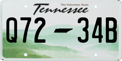 TN license plate Q7234B