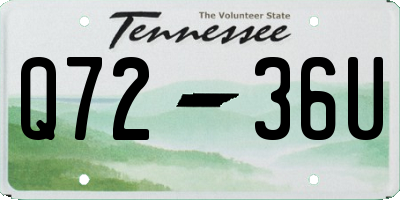 TN license plate Q7236U