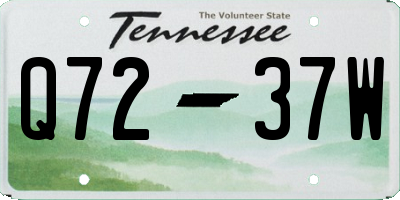 TN license plate Q7237W