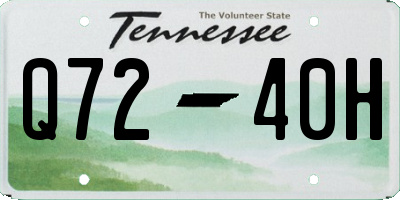 TN license plate Q7240H