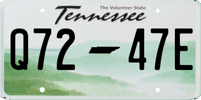 TN license plate Q7247E