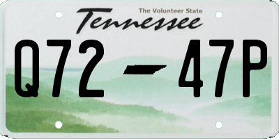 TN license plate Q7247P
