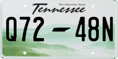 TN license plate Q7248N