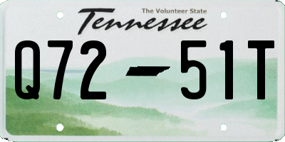 TN license plate Q7251T