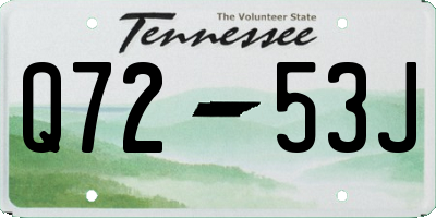 TN license plate Q7253J