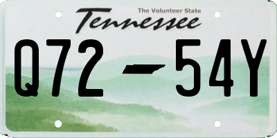 TN license plate Q7254Y