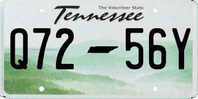 TN license plate Q7256Y