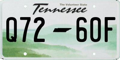 TN license plate Q7260F