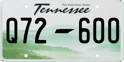 TN license plate Q7260O