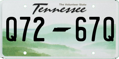 TN license plate Q7267Q