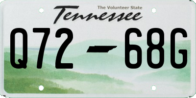 TN license plate Q7268G