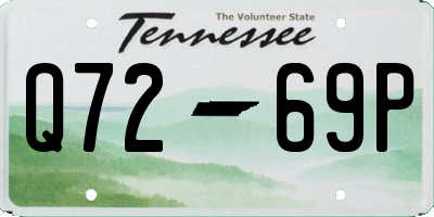TN license plate Q7269P