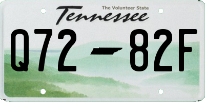 TN license plate Q7282F