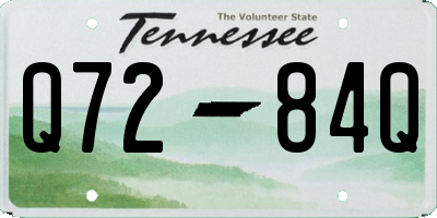 TN license plate Q7284Q