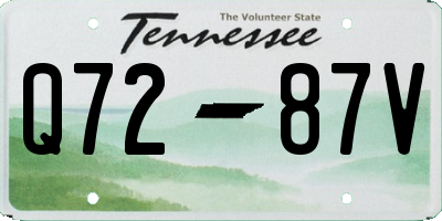 TN license plate Q7287V