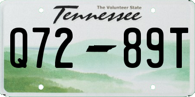 TN license plate Q7289T