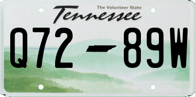 TN license plate Q7289W