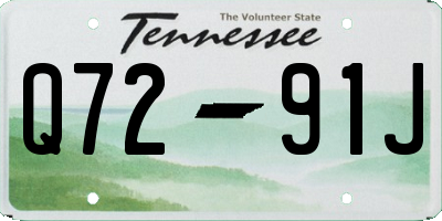 TN license plate Q7291J