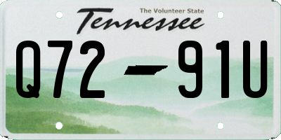 TN license plate Q7291U