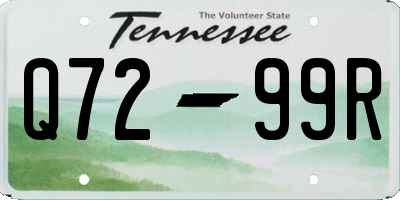 TN license plate Q7299R