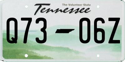 TN license plate Q7306Z