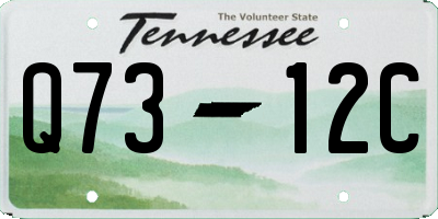 TN license plate Q7312C