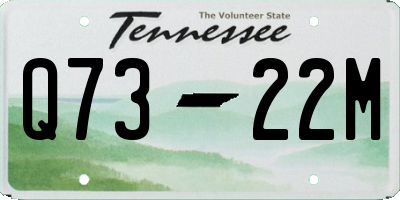 TN license plate Q7322M