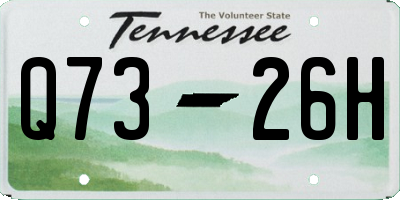 TN license plate Q7326H