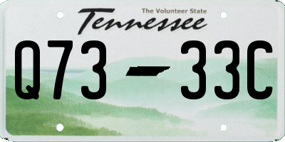 TN license plate Q7333C